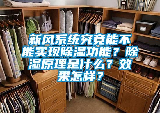 新風系統(tǒng)究竟能不能實現(xiàn)除濕功能?除濕原理是什么?效果怎樣?